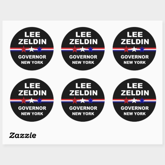 Sticker Rond Lee Zeldin Gouverneur New York 2022 (Feuille)