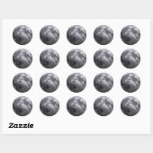 Sticker Rond L'effet Lune - 3D (Feuille)