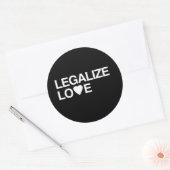STICKER ROND LÉGALISER L'AMOUR (Enveloppe)