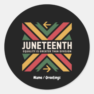 Sticker Rond L'Égalité Du 10E Jury Est Plus Grande Que La Divis
