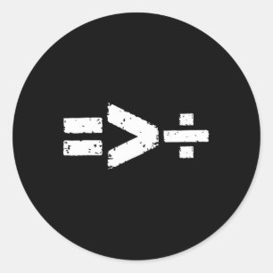 Sticker Rond L'Égalité Est Plus Grande Que La Division Des Droi