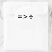 STICKER ROND L'ÉGALITÉ EST PLUS GRANDE QUE L'IDD (Sac)