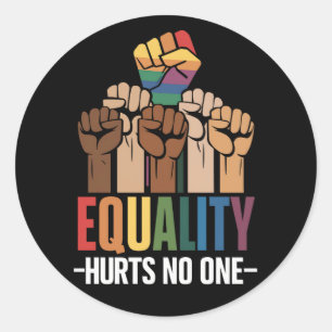 Sticker Rond L'égalité ne nuit à personne Fierté LGBTQ Droits d