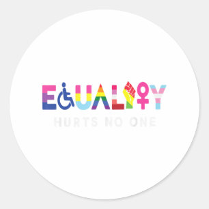 Sticker Rond L'égalité nuit aux droits de l'homme Lgbt Égalité