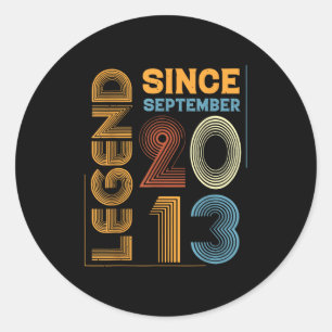 Sticker Rond Légende 2013 Cadeaux d'anniversaire 12 ans pour ga