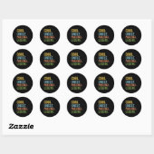 Sticker Rond Légende cool oncle pickleball (Feuille)