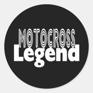 Sticker Rond Légende de motocross