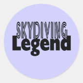 Sticker Rond Légende de Skydiving (Devant)