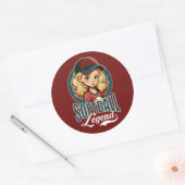 Sticker Rond Légende du softball (Enveloppe)