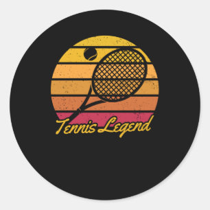 Sticker Rond Légende du tennis   Idée cadeau du joueur de tenni