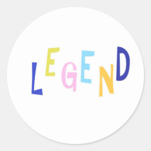 Sticker Rond légende mot art
