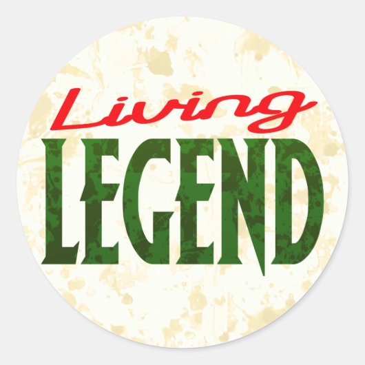 Sticker Rond Légende vivante (Devant)