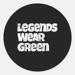Sticker Rond Légendes Porter Esprit Vert Porter Équipe Jeu Coul