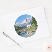 Sticker Rond L'église paroissiale de Ramsau (Enveloppe)
