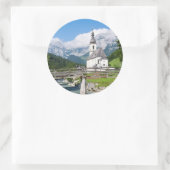 Sticker Rond L'église paroissiale de Ramsau en Bavière, Allemag (Sac)