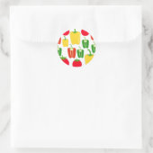 Sticker Rond Légumes colorés. (Sac)