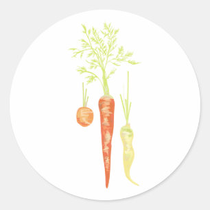 Sticker Rond Légumes de carottes