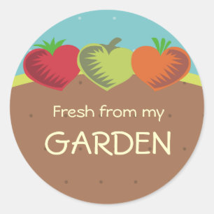 Sticker Rond légumes du coeur saine repas jardinage amour ...