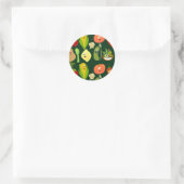 Sticker Rond Légumes malins ! (Sac)
