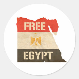 STICKER ROND L'EGYPTE LIBRE