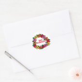 Sticker Rond Lei Hawaiian Christmas (Enveloppe)