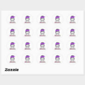 Sticker Rond Leiomyosarcoma Sensibilisation Ribbon Support Cade (Feuille)