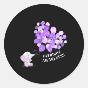 Sticker Rond L'éléphant fait exploser les Lons Sensibilisation