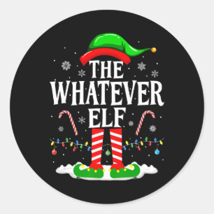 Sticker Rond L'Elfe Quoi Que Ce Soit Noël Drôle De Famille Corr