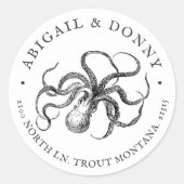 Sticker Rond L'Embrace de l'amour | Adresse de retour (Devant)