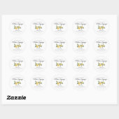 Sticker Rond Lemon Citrus Main Squeeze Fête de Mariage (Feuille)