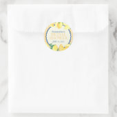 Sticker Rond Lemon Citrus Mariage Moderne (Sac)