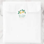 Sticker Rond Lemon Elle se marie Shower de mariage (Sac)