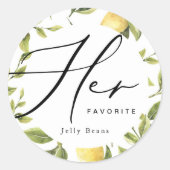 Sticker Rond Lemon Sorrento Mariage Sa Faveur préférée (Devant)