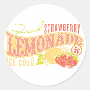 Sticker Rond Lemonade aux fraises