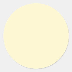 Sticker Rond Lémonade Jaune Couleur Solide   Classic Elegant