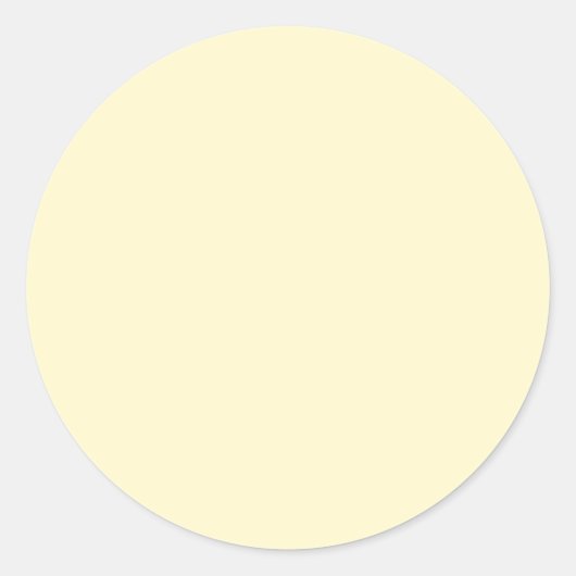 Sticker Rond Lémonade Jaune Couleur Solide | Classic Elegant (Devant)