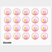 Sticker Rond Lemonade rose 1er anniversaire (Feuille)