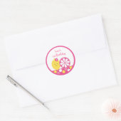 Sticker Rond Lemonade rose 1er anniversaire (Enveloppe)