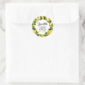 Sticker Rond Lemoncello Lemon Wreath Fruit Mariage (Sac)