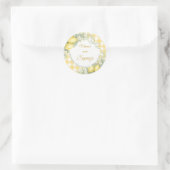 Sticker Rond Lemons gingham mama's main squeeze Baby Shower (Sac)