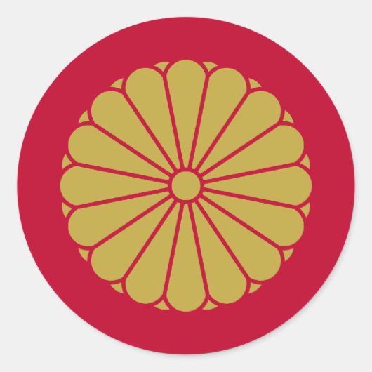Sticker Rond l'empereur japonais, Japon (Devant)