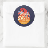 Sticker Rond L'enfer de William Shakespeare est vide (Sac)