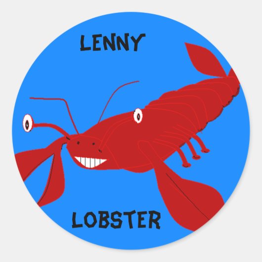 Sticker Rond Lenny, Homard (Devant)