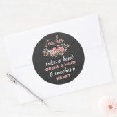 Sticker Rond L'Enseignant Prend Une Main Ouvre Un Esprit (Enveloppe)