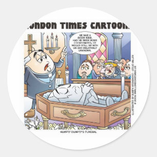 Sticker Rond L'enterrement de Humpty Dumpty Cadeaux et T-shirts