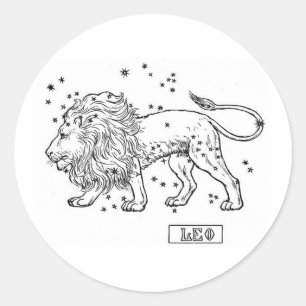 Sticker Rond Leo