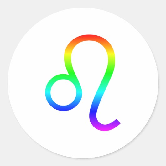 Sticker Rond Leo Rainbow (Devant)