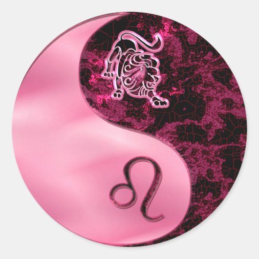 Sticker Rond Leo Yin Yang (Devant)
