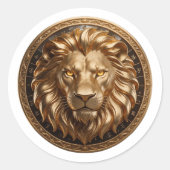 Sticker Rond Leo Zodiac Lion  (Devant)