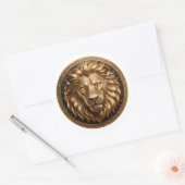 Sticker Rond Leo Zodiac Lion  (Enveloppe)
